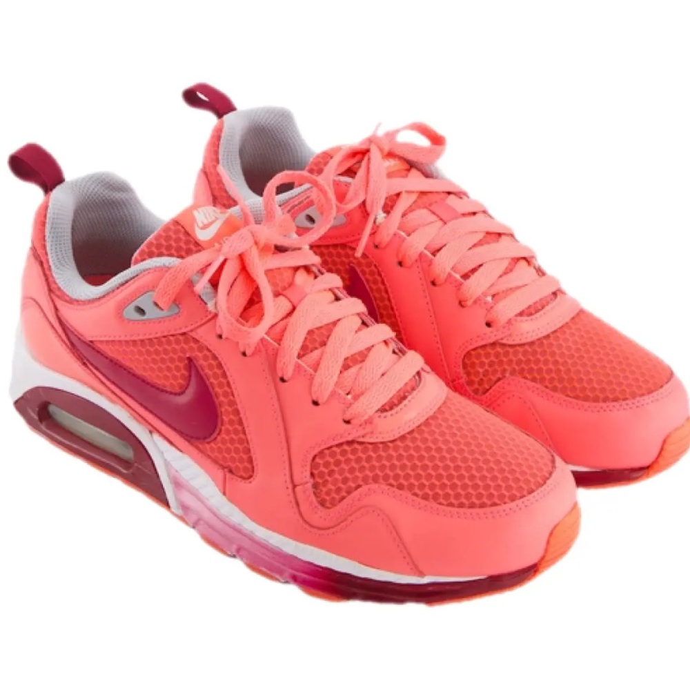 Nike Vintage Lunarlon Sneakers in Rare Neon Pink and Burgundy Colorway. Sz W 8